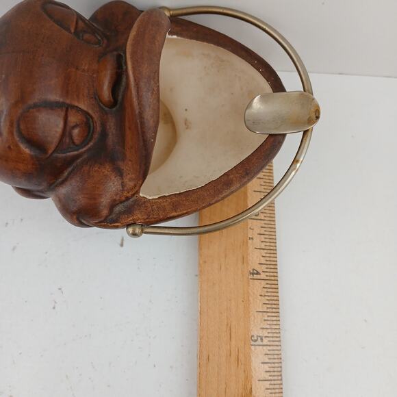 VTG Treasure Craft Monkey Ashtray MCM Brown Ceramic Figurine Retro 1960s Decor - Picture 11 of 12